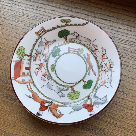 Coalport Hunting Scene small Saucer Plate #7 - Vintage - Fine Bone China - Picture 5 of 9